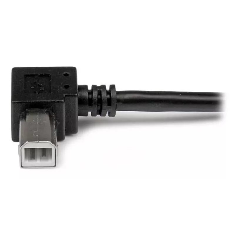 StarTech.com 1 m USB 2.0 A uz leņķveida B kabelis - V/V, 1 m, USB A, USB B, USB 2.0, Vīriešu/Vīriešu, Melns