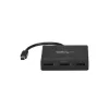 StarTech.com 3 portu vairāku monitoru adapteris — Mini DisplayPort uz DisplayPort MST centrmezgls, divi 4K 30 Hz un viens 1080p — video sadalītājs paplašinātam darbvirsmas režīmam tikai Windows sistēmās — mDP 1.2 uz 3x DP
