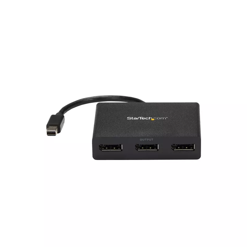 StarTech.com 3 portu vairāku monitoru adapteris — Mini DisplayPort uz DisplayPort MST centrmezgls, divi 4K 30 Hz un viens 1080p — video sadalītājs paplašinātam darbvirsmas režīmam tikai Windows sistēmās — mDP 1.2 uz 3x DP