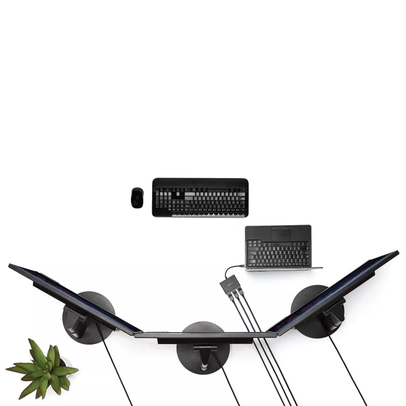 StarTech.com 3 portu vairāku monitoru adapteris — Mini DisplayPort uz DisplayPort MST centrmezgls, divi 4K 30 Hz un viens 1080p — video sadalītājs paplašinātam darbvirsmas režīmam tikai Windows sistēmās — mDP 1.2 uz 3x DP