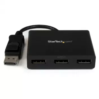 StarTech.com 3 portu vairāku monitoru adapteris — DisplayPort 1.2 MST centrmezgls uz diviem 4K 30Hz un 1x 1080p — video sadalītājs paplašinātam darbvirsmas režīmam tikai Windows datoros — DP uz 3x DP monitoriem