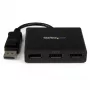 StarTech.com 3 portu vairāku monitoru adapteris — DisplayPort 1.2 MST centrmezgls uz diviem 4K 30Hz un 1x 1080p — video sadalītājs paplašinātam darbvirsmas režīmam tikai Windows datoros — DP uz 3x DP monitoriem