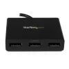 StarTech.com 3 portu vairāku monitoru adapteris — DisplayPort 1.2 MST centrmezgls uz diviem 4K 30Hz un 1x 1080p — video sadalītājs paplašinātam darbvirsmas režīmam tikai Windows datoros — DP uz 3x DP monitoriem