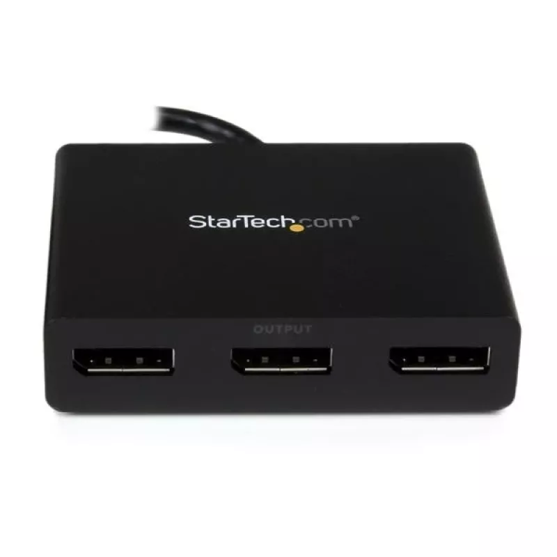 StarTech.com 3 portu vairāku monitoru adapteris — DisplayPort 1.2 MST centrmezgls uz diviem 4K 30Hz un 1x 1080p — video sadalītājs paplašinātam darbvirsmas režīmam tikai Windows datoros — DP uz 3x DP monitoriem