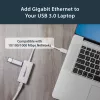StarTech.com USB 3.0 uz Gigabit Ethernet adapteris NIC ar USB portu – balts