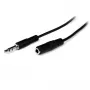 StarTech.com 2m plāns 3,5 mm stereo pagarinātāja audio kabelis — vīr./siev.