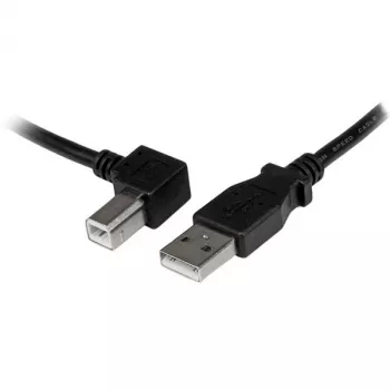 StarTech.com 1m USB 2.0 A uz kreisā leņķa B kabelis - V/V, 1 m, USB A, USB B, USB 2.0, Vīrietis/Vīrietis, Melns