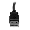 StarTech.com 2m USB 2.0 A to Left Angle B kabelis - M/M, 2 m, USB A, USB B, USB 2.0, Male/Male, Melns