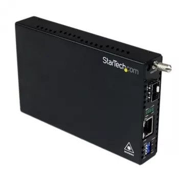 StarTech.com Gigabit Ethernet optisko šķiedru multivides pārveidotājs ar atvērtu SFP slotu