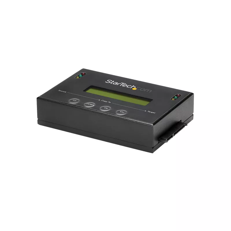 StarTech.com 1:1 autonomais cietā diska dublikators un dzēšanas ierīce, SATA HDD/SSD disku klonētājs un dzēšanas ierīce, LCD displejs, atbilst TAA, neatkarīgs no operētājsistēmas