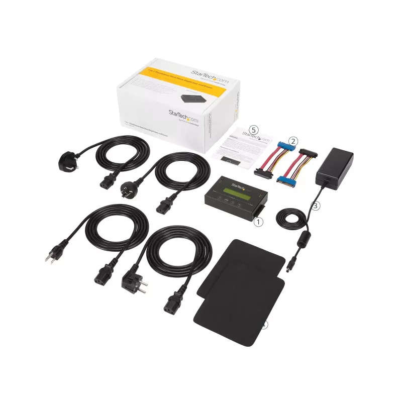 StarTech.com 1:1 autonomais cietā diska dublikators un dzēšanas ierīce, SATA HDD/SSD disku klonētājs un dzēšanas ierīce, LCD displejs, atbilst TAA, neatkarīgs no operētājsistēmas