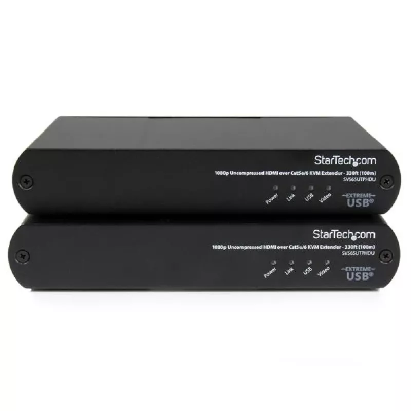 StarTech.com USB HDMI pārraides pagarinātājs Cat 5e / Cat 6 KVM konsoles pagarinātājs ar 1080p nesaspiestu video - 330 pēdu (100 m)