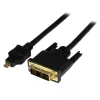 StarTech.com 2 m Micro HDMI uz DVI kabelis — Micro HDMI uz DVI adaptera kabelis — Micro HDMI Type-D ierīce uz DVI-D Single Link monitors/displejs/projektors video pārveidotāja vads — izturīgs