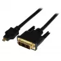 StarTech.com 2 m Micro HDMI uz DVI kabelis — Micro HDMI uz DVI adaptera kabelis — Micro HDMI Type-D ierīce uz DVI-D Single Link monitors/displejs/projektors video pārveidotāja vads — izturīgs