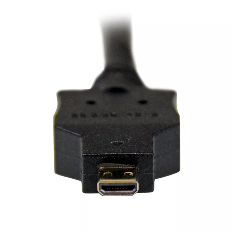 StarTech.com 2 m Micro HDMI uz DVI kabelis — Micro HDMI uz DVI adaptera kabelis — Micro HDMI Type-D ierīce uz DVI-D Single Link monitors/displejs/projektors video pārveidotāja vads — izturīgs