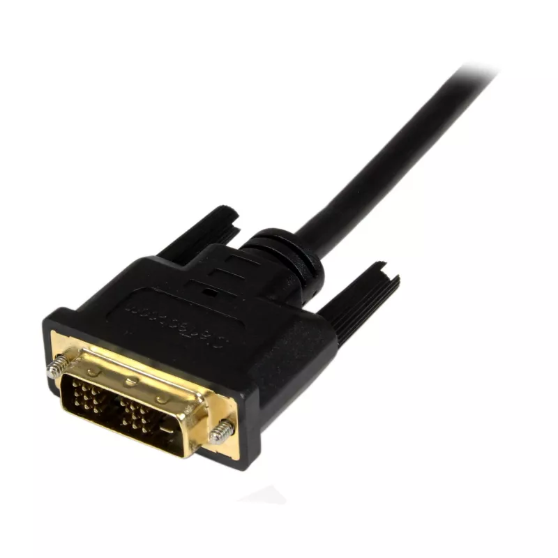 StarTech.com 2 m Micro HDMI uz DVI kabelis — Micro HDMI uz DVI adaptera kabelis — Micro HDMI Type-D ierīce uz DVI-D Single Link monitors/displejs/projektors video pārveidotāja vads — izturīgs