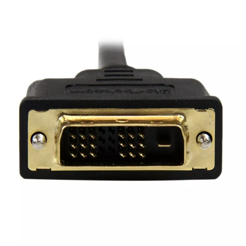 StarTech.com 2 m Micro HDMI uz DVI kabelis — Micro HDMI uz DVI adaptera kabelis — Micro HDMI Type-D ierīce uz DVI-D Single Link monitors/displejs/projektors video pārveidotāja vads — izturīgs