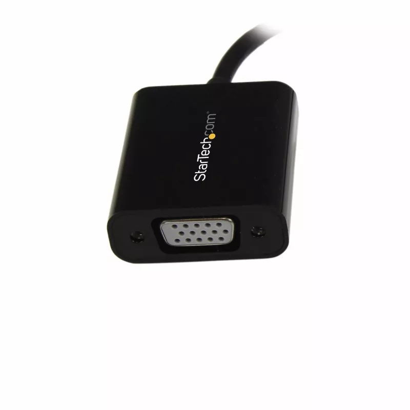 StarTech.com Mini DisplayPort–VGA adapteris – aktīvs Mini DP–VGA pārveidotājs – 1080p video – mDP vai Thunderbolt 1/2 Mac/PC uz VGA monitoru/projektoru/displeju – mDP 1.2–VGA pārejas kabelis – melns