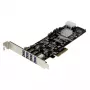 StarTech.com 4 Portu PCI Express (PCIe) SuperSpeed USB 3.0 Kartes Adapteris ar 2 Dedicated 5Gbps Kanāliem - UASP - SATA / LP4 Barošana