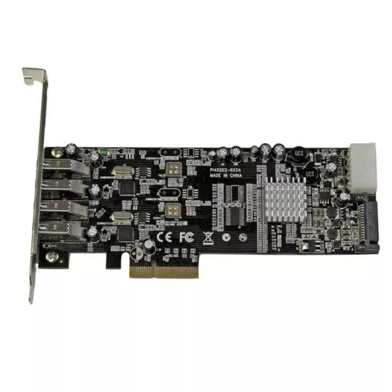 StarTech.com 4 Portu PCI Express (PCIe) SuperSpeed USB 3.0 Kartes Adapteris ar 2 Dedicated 5Gbps Kanāliem - UASP - SATA / LP4 Barošana