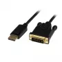 StarTech.com 3 pēdu (1 m) DisplayPort–DVI kabelis — 1080p video — aktīvs DisplayPort–DVI adaptera kabelis — DisplayPort–DVI-D viena posma kabeļu pārveidotājs — DP 1.2–DVI monitora kabelis
