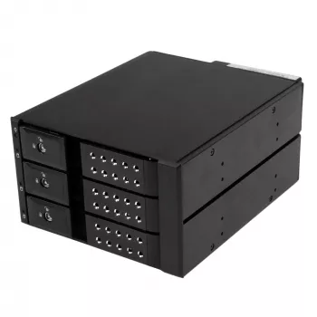 StarTech.com 3 nodalījumu alumīnija bezpaliktņu karstās nomaiņas mobilā plaukta aizmugures plate 3,5 inch SAS II/SATA III – 6 Gbps HDD