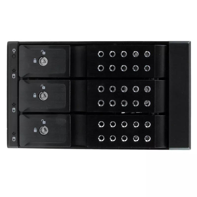 StarTech.com 3 nodalījumu alumīnija bezpaliktņu karstās nomaiņas mobilā plaukta aizmugures plate 3,5 inch SAS II/SATA III – 6 Gbps HDD