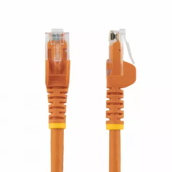 StarTech.com 3m CAT6 Ethernet kabelis – oranžs CAT 6 Gigabit Ethernet vads – 250MHz 100W PoE RJ45 UTP tīkla/plākstera vads bez aizķeršanās ar stiepes samazināšanu, individuāli pārbaudīts