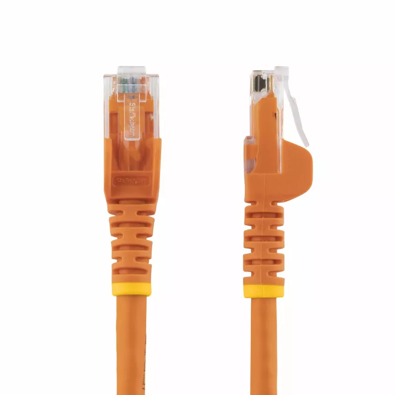 StarTech.com 3m CAT6 Ethernet kabelis – oranžs CAT 6 Gigabit Ethernet vads – 250MHz 100W PoE RJ45 UTP tīkla/plākstera vads bez aizķeršanās ar stiepes samazināšanu, individuāli pārbaudīts