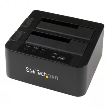 StarTech.com divu vietu cietā diska dublētājs, autonomais USB 3.0 (5 Gbps) / eSATA uz 2,5/3,5 collu SATA III HDD/SSD klonētājs/kopētājs, cietā diska dokstacija, cietā diska klonētājs