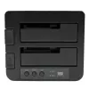 StarTech.com divu vietu cietā diska dublētājs, autonomais USB 3.0 (5 Gbps) / eSATA uz 2,5/3,5 collu SATA III HDD/SSD klonētājs/kopētājs, cietā diska dokstacija, cietā diska klonētājs
