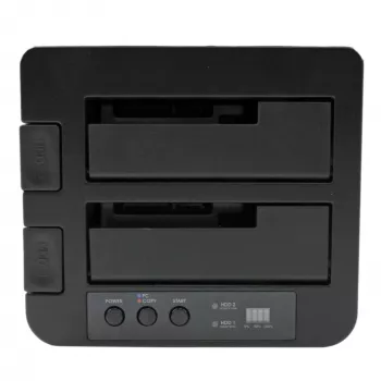 StarTech.com divu vietu cietā diska dublētājs, autonomais USB 3.0 (5 Gbps) / eSATA uz 2,5/3,5 collu SATA III HDD/SSD klonētājs/kopētājs, cietā diska dokstacija, cietā diska klonētājs
