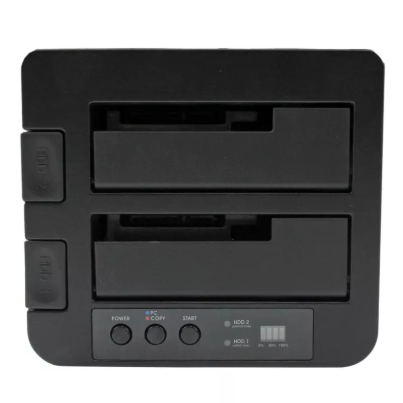 StarTech.com divu vietu cietā diska dublētājs, autonomais USB 3.0 (5 Gbps) / eSATA uz 2,5/3,5 collu SATA III HDD/SSD klonētājs/kopētājs, cietā diska dokstacija, cietā diska klonētājs