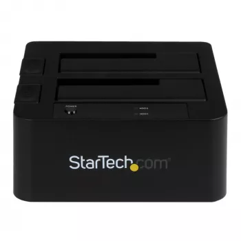 StarTech.com Dual-Bay USB 3.0 / eSATA uz SATA cieto disku dokstacija, USB cieto disku doks, ārēja 2,5/3,5 collu SATA I/II/III SSD/HDD dokstacija, karstās nomaiņas disku nodalījumi, augšējas ielādes