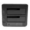 StarTech.com Dual-Bay USB 3.0 / eSATA uz SATA cieto disku dokstacija, USB cieto disku doks, ārēja 2,5/3,5 collu SATA I/II/III SSD/HDD dokstacija, karstās nomaiņas disku nodalījumi, augšējas ielādes