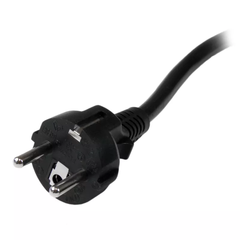 StarTech.com 2m (6 pēdas) datora strāvas vads, 16AWG, EU Schuko uz C19, 16A 250V, melns maiņstrāvas rezerves vads, printera strāvas vads, datora barošanas bloka kabelis, monitora strāvas kabelis – ar UL sarakstā iekļauts