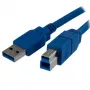 StarTech.com 1m SuperSpeed USB 3.0 kabelis A–B – vīr./vīr., 1 m, USB A, USB B, USB 3.2 Gen 1 (3.1 Gen 1), vīrišķais/vīrišķais, zils