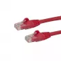 StarTech.com 2m CAT6 Ethernet kabelis - sarkans CAT 6 Gigabit Ethernet vads - 250MHz 100W PoE RJ45 UTP tīkla/plāksteris vads bez aizķeršanās ar stiepes samazinājumu, individuāli testēts