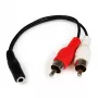 StarTech.com 6 collu stereo audio kabelis - 3,5 mm ligzda uz 2x RCA spraudnis