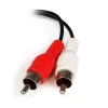StarTech.com 6 collu stereo audio kabelis - 3,5 mm ligzda uz 2x RCA spraudnis