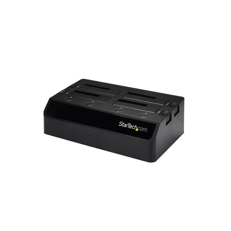 StarTech.com 4 nodalījumu USB 3.0 uz SATA cietā diska dokstacija, USB cietā diska doks, ārējā 2,5/3,5 collu SATA III SSD/HDD dokstacija, karstās nomaiņas cietā diska nodalījums, augšējās ielādes