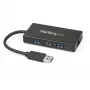 StarTech.com 3 portatīvs pārnēsājams USB 3.0 centrmezgls ar Gigabit Ethernet - alumīnija korpusā ar iebūvētu kabeli