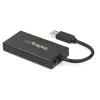 StarTech.com 3 portatīvs pārnēsājams USB 3.0 centrmezgls ar Gigabit Ethernet - alumīnija korpusā ar iebūvētu kabeli