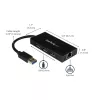 StarTech.com 3 portatīvs pārnēsājams USB 3.0 centrmezgls ar Gigabit Ethernet - alumīnija korpusā ar iebūvētu kabeli