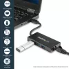 StarTech.com 3 portatīvs pārnēsājams USB 3.0 centrmezgls ar Gigabit Ethernet - alumīnija korpusā ar iebūvētu kabeli