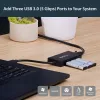 StarTech.com 3 portatīvs pārnēsājams USB 3.0 centrmezgls ar Gigabit Ethernet - alumīnija korpusā ar iebūvētu kabeli