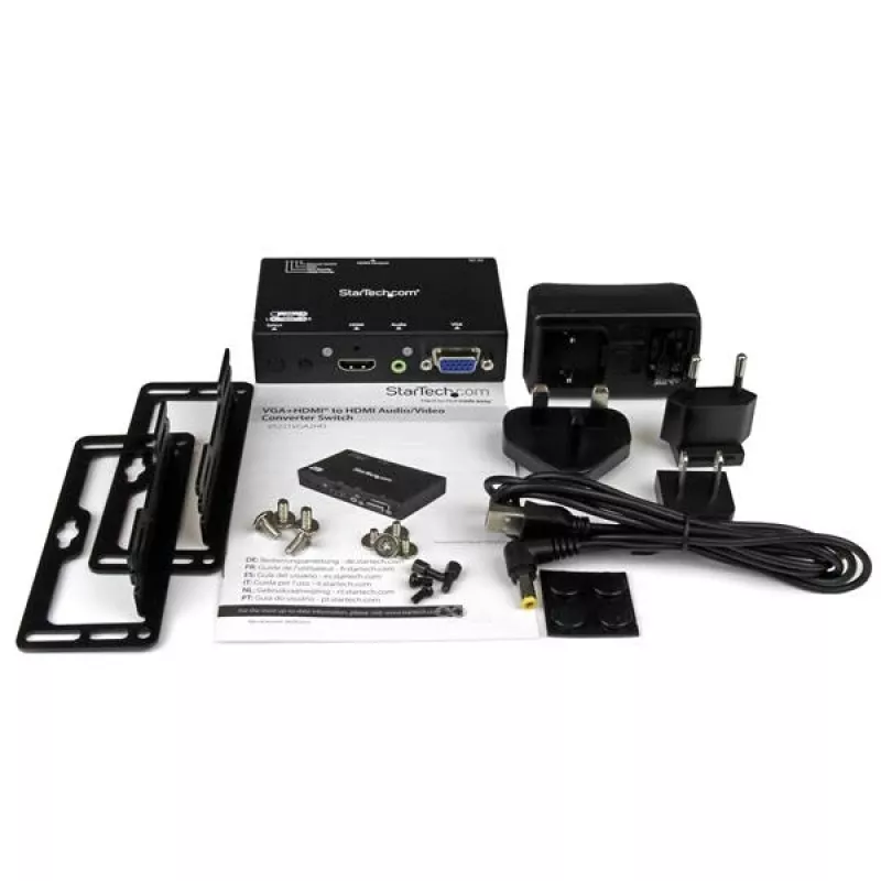 StarTech.com 2x1 HDMI + VGA to HDMI pārveidotāja slēdzis ar automātisko un prioritāro pārslēgšanos – 1080p