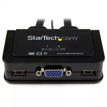 StarTech.com 2 portu USB VGA kabeļa KVM slēdzis - barošana caur USB ar tālvadības slēdzi