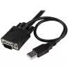 StarTech.com 2 portu USB VGA kabeļa KVM slēdzis - barošana caur USB ar tālvadības slēdzi