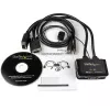 StarTech.com 2 portu USB VGA kabeļa KVM slēdzis - barošana caur USB ar tālvadības slēdzi